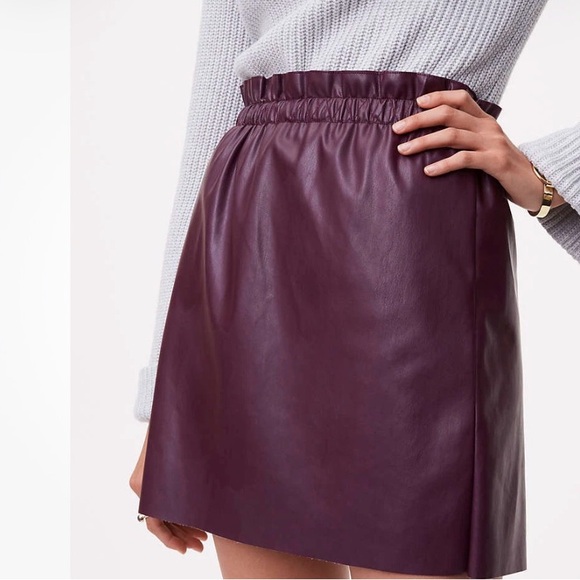 LOFT Dresses & Skirts - The Loft Faux Leather Mini Skirt